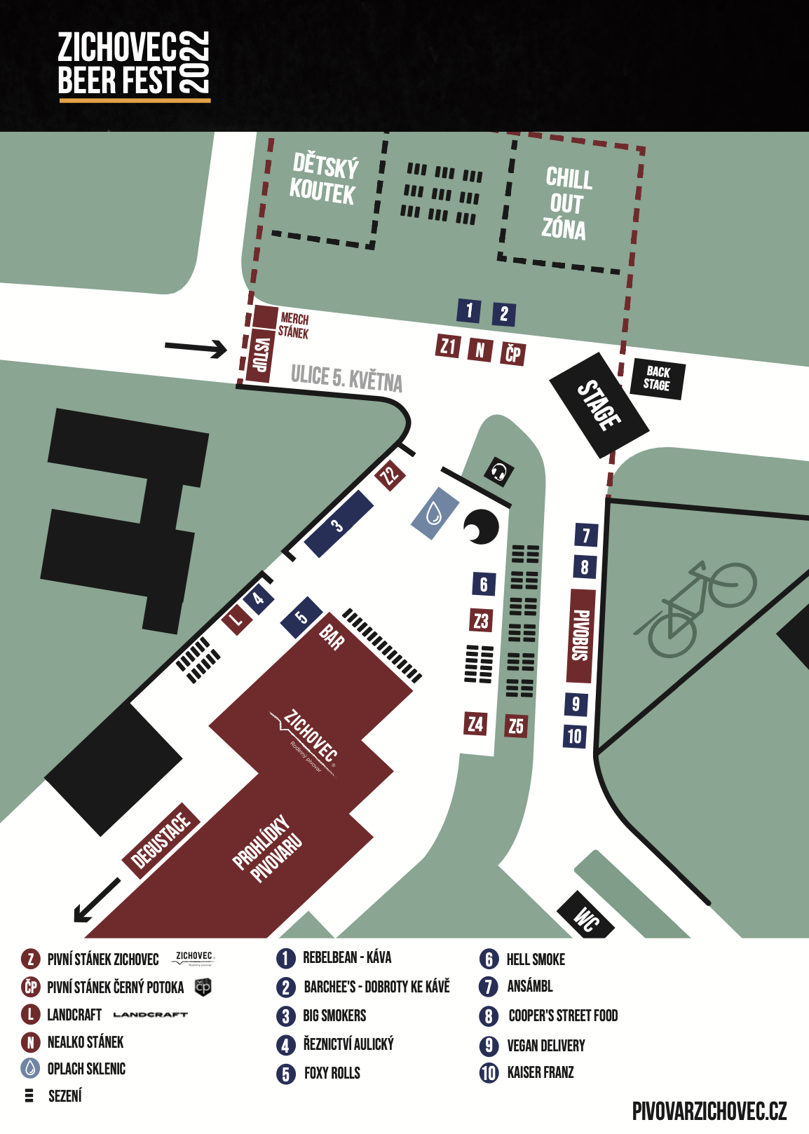 MAPA AREÁLU » Pivovar Zichovec