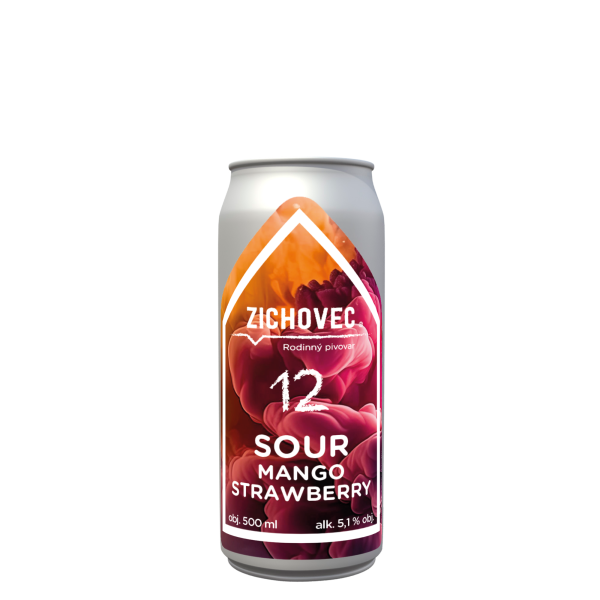 mockup plechovky bila bez stinu sour mango strawberry 12 » Pivovar Zichovec